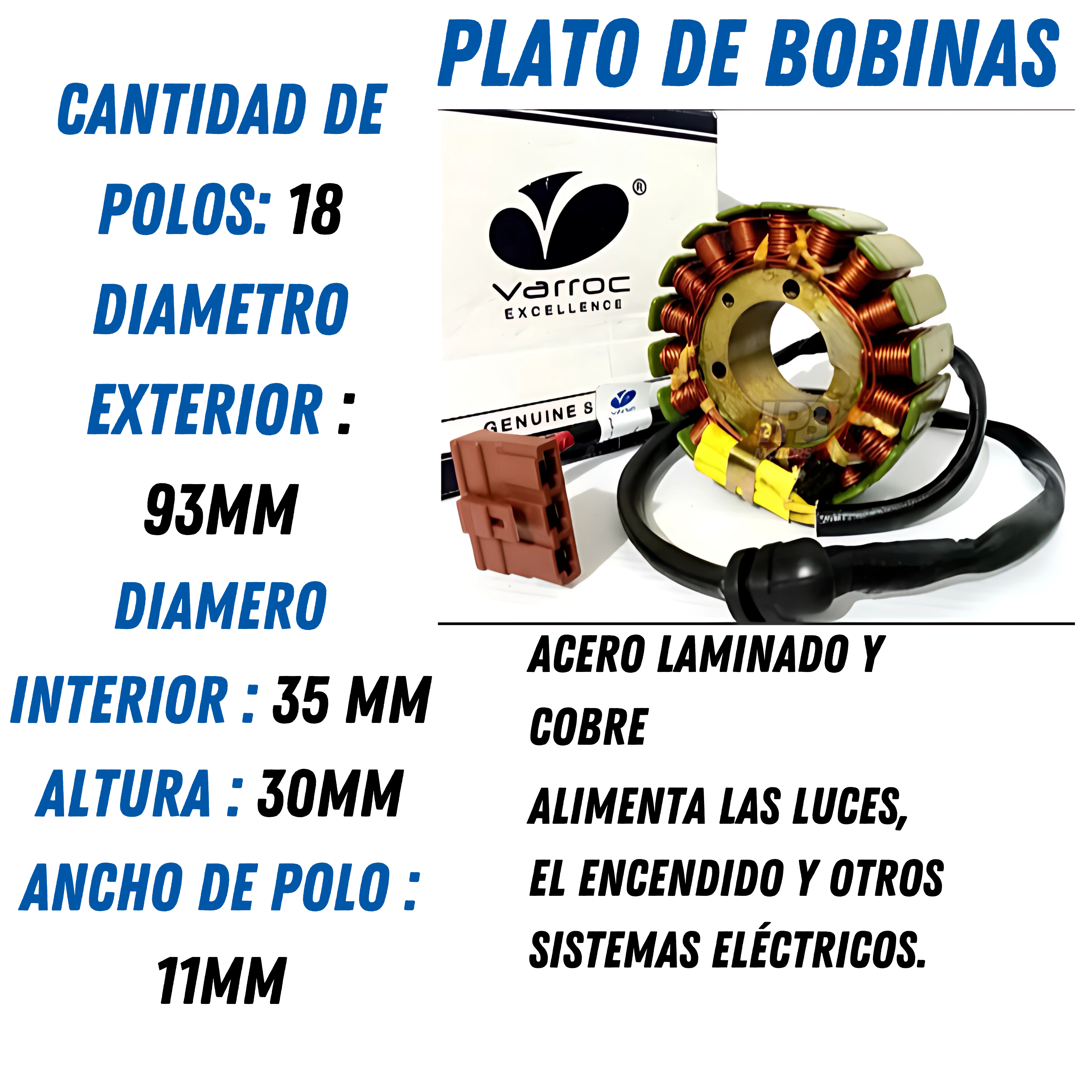 Plato bobinas original KTM 390 varroc