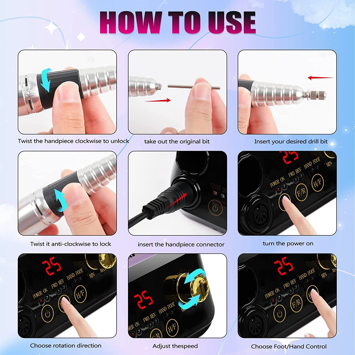 Pulidor Eléctrico De Uñas Profesional